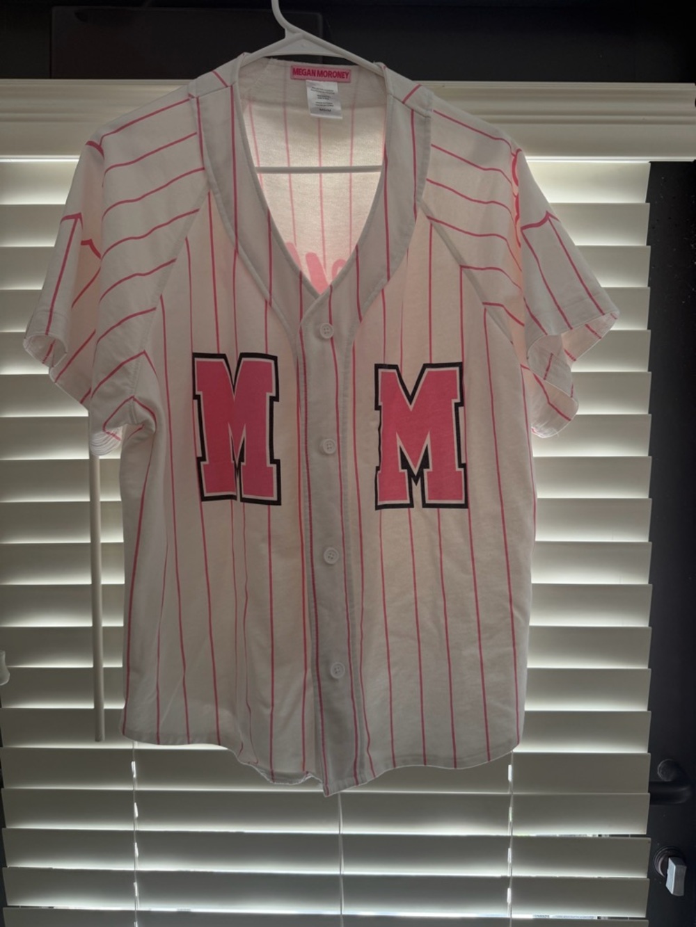 Megan Moroney Pink Striped Baseball Jersey Top